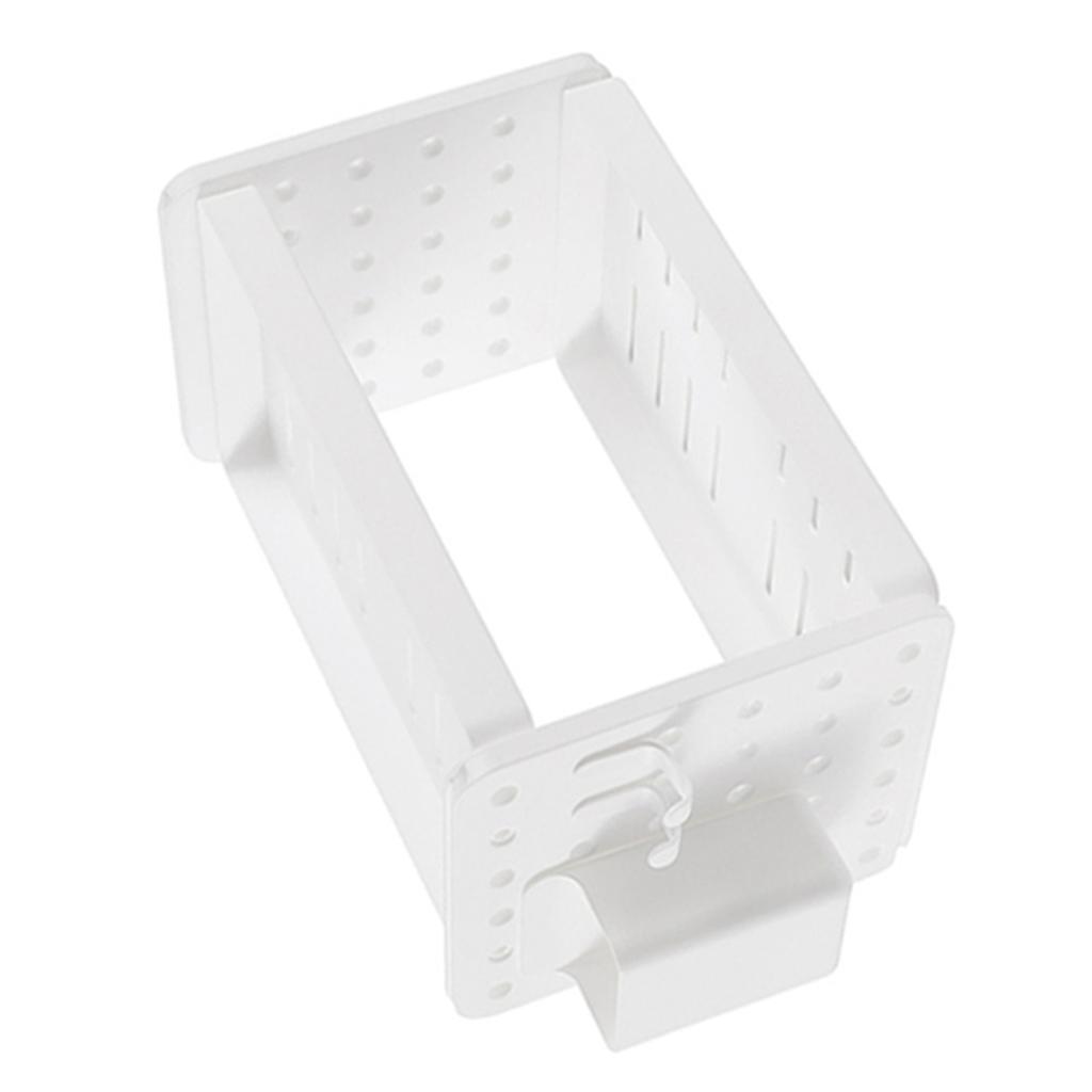 Double Layer Desktop Storage Rack Plastic Makeup Shelf Foldable Office Stationery Organizer
