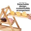 Wood Multilayer Dessert Stand Detachable Design Food Serving Tray  Dessert Party Organizer