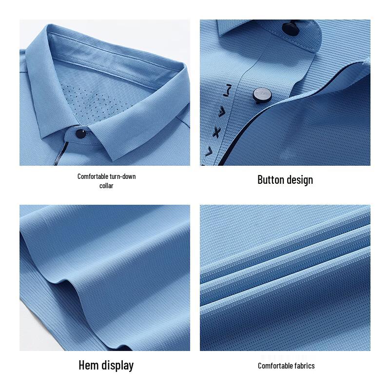 Jeanswest Men's Ice Silk Short-Sleeve Polo Shirt
