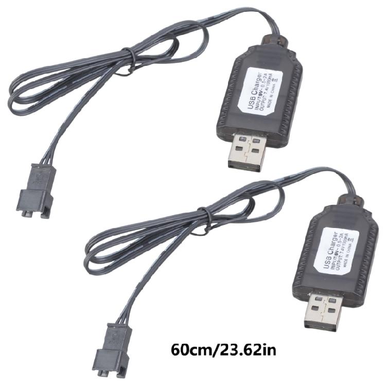 7.4V Battery USB Charger Cable for Car and Drones with SM2.0 3P 4P XH 3P Port Connectors