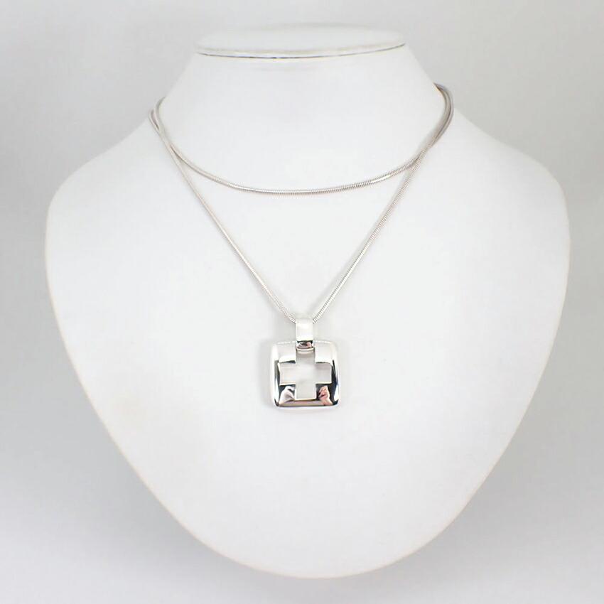 [Used] TIFFANY 925 Open Cross Long Pendant/Necklace/g517-33