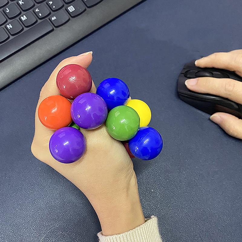 Colorful Stress Relief Ball Children Anxiety Anti-Stress Ball Sensory Toy For Adults Squeeze Stress Balls Anxiety Relief Toys