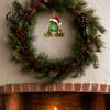 Durable Hanging Letter Decoration 26 Alphabet Christmas Ornament, Personalized Letters Acrylic Tree with Santa Hat Pendant And Elf Boy for Xmas Mantel