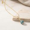 Copper Material Zodiac Locket Necklace Egg Shaped Constellation Necklace  Anniversary