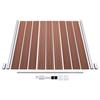 WPC Fence Set: 2 Square Panels + 1 Diagonal Panel 446 x 186 cm Brown