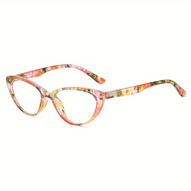 

Graceful Cat Eye Presbyopia Eyeglasses for For Women - Lightweight Floral Design with Spring Hinges +1.0 to +4.0 Magnification 1.5