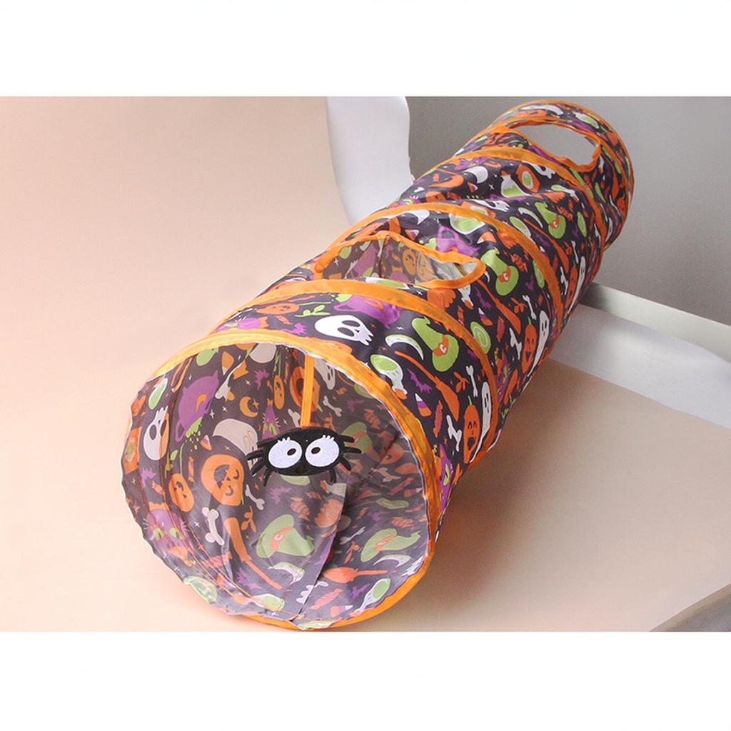 Halloween Pet Tunnel Large Foldable Play Tube Toy
