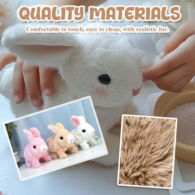 Realistic Bunny Toy Electronic Toy Bunny Simulated Rabbit Doll Jumping Twitching And Shaking Ears Toys Easter Children'S Gifts