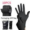 10-200pc Nitrile Gloves Black Rubber Gloves Latex Disposable Gloves Work Housework Car Industry Gardening Pet Care Cooking Tools