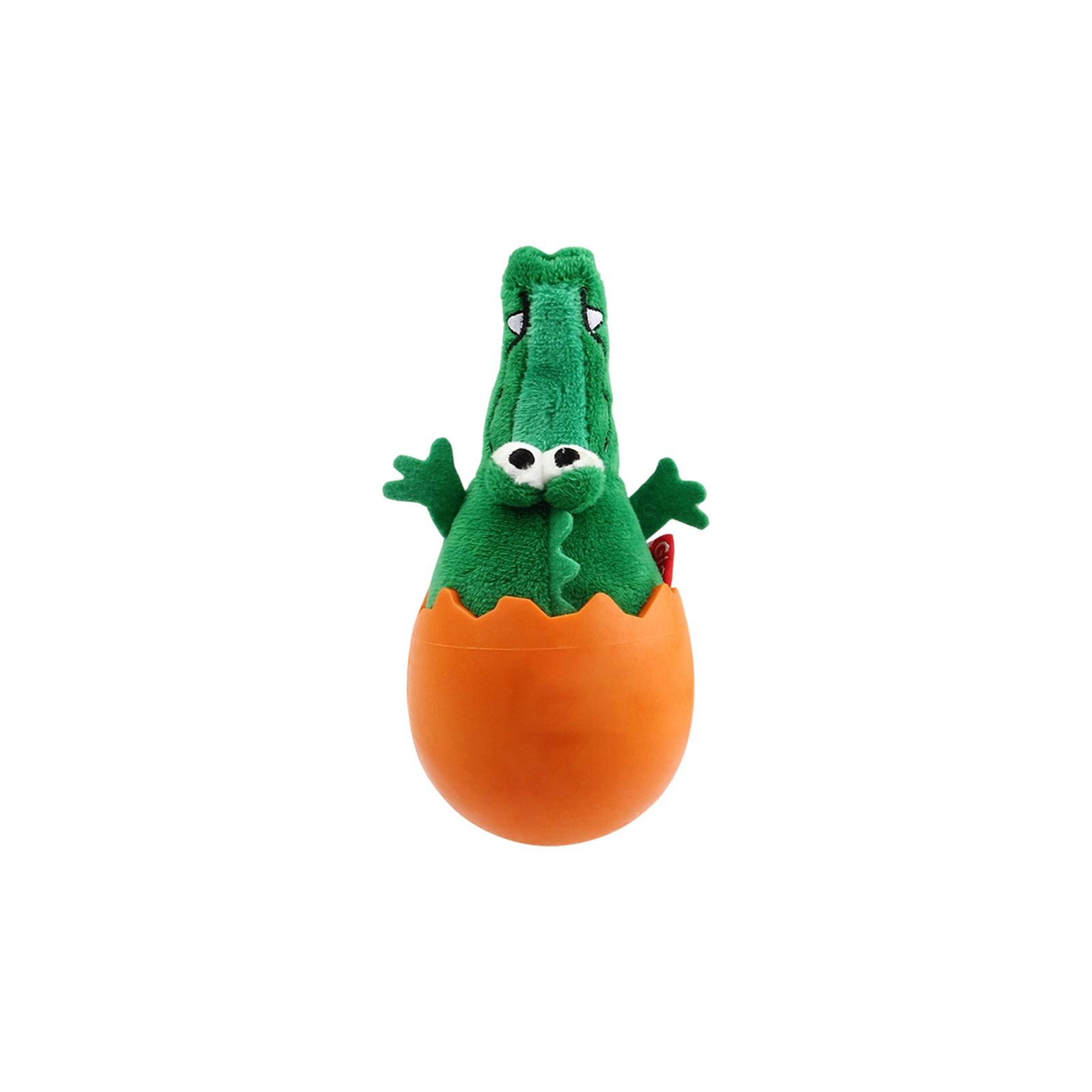 

Durable Plush Dog Chew Toy with Eggshell Design Soft Stuffed Animal for Pet Interactive Play and Teeth Cleaning one size оранжевый