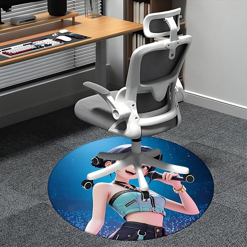 

Starlight,Galaxy Chair mat Round Rug Office carpet, Non slip, Suitable for Living Rooms, Bedrooms decor.1205246a 80cm by 80cm