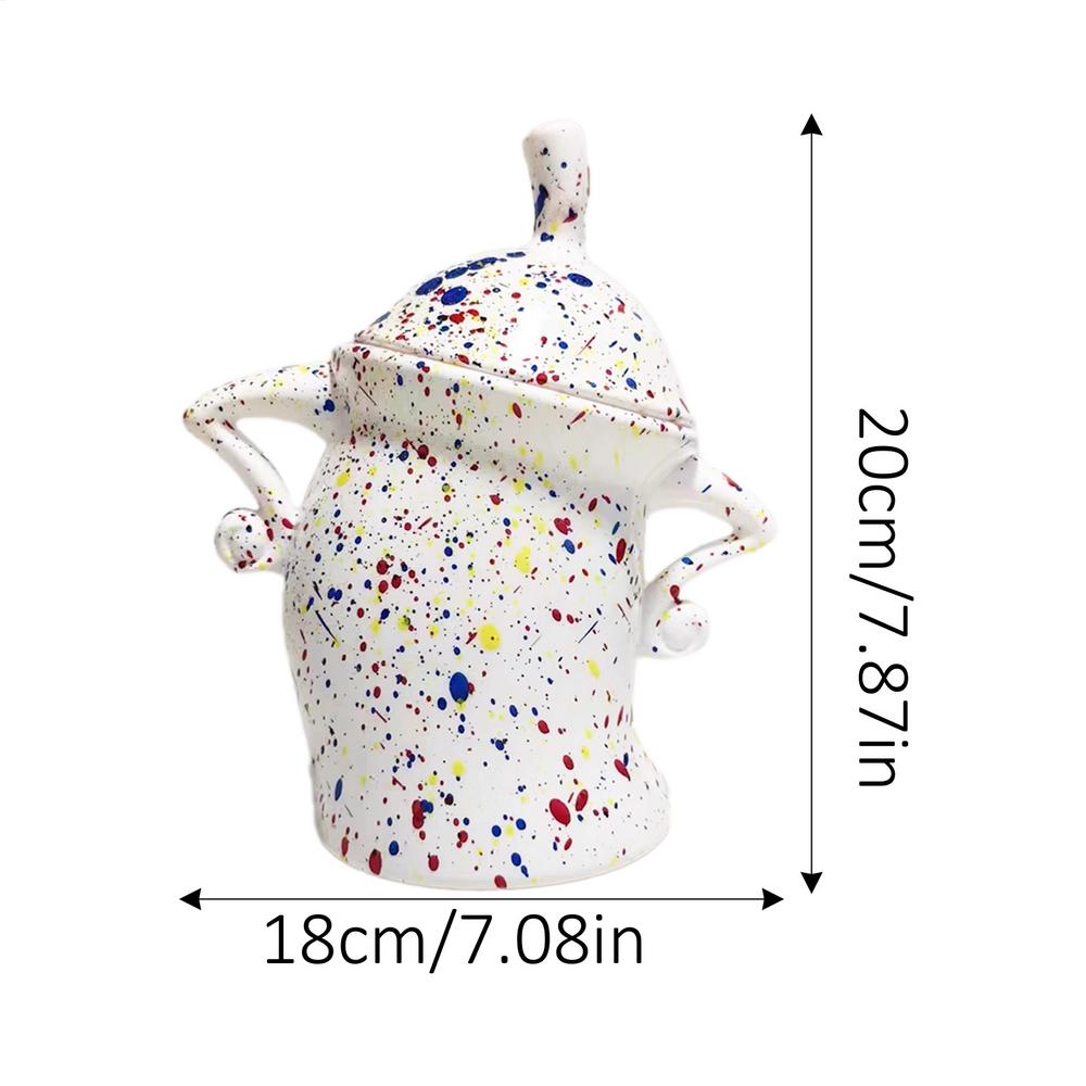 Canister With Attitude Creative Akimbo Cup Mugs Food Jars for Kitchen Storage Container with Airtight Lid Christmas Decoration