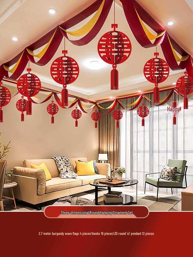 Wedding Room Decoration Set for Bride and Groom's New Home