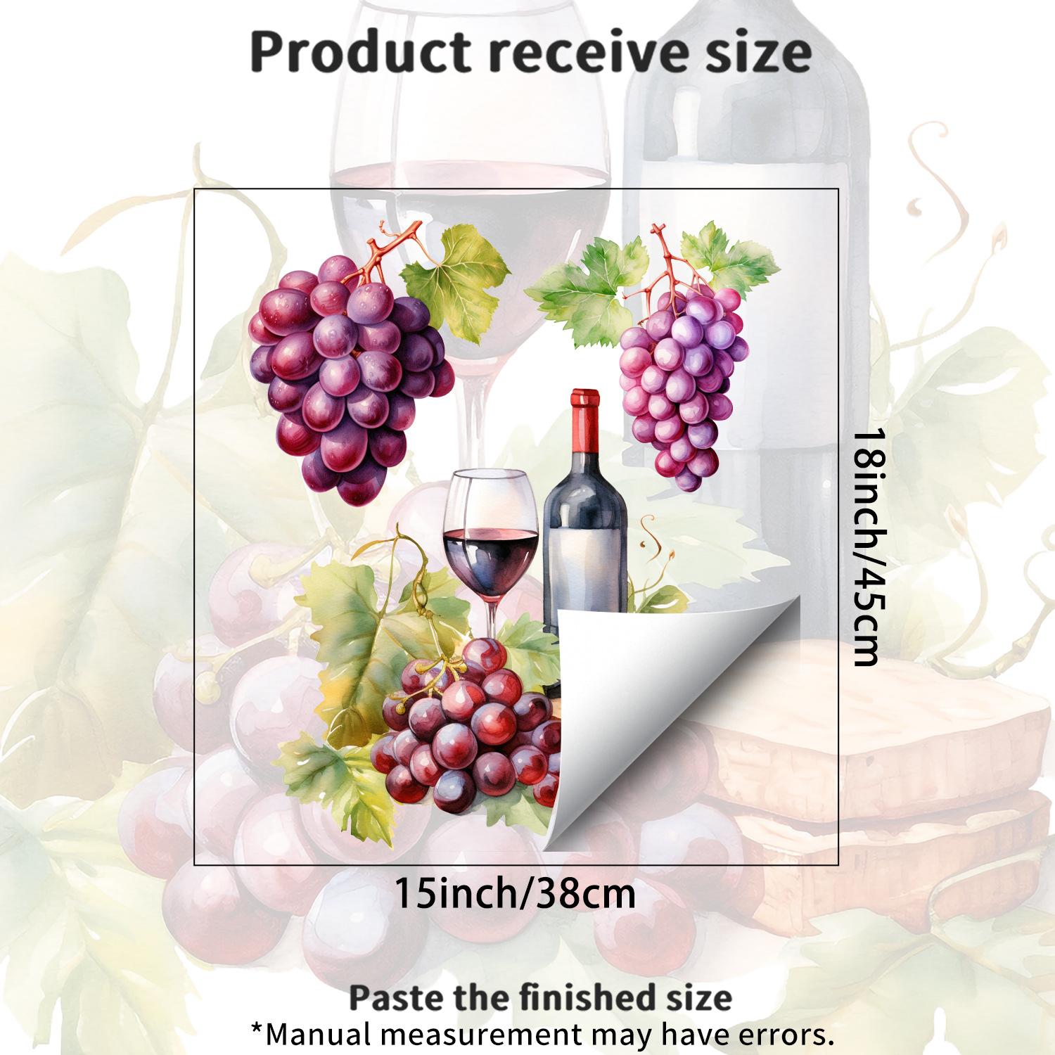 

Виноград Красное Вино Самоклеящиеся Гостиная Кухня Столовая Украшение Стен Декоративные Наклейки