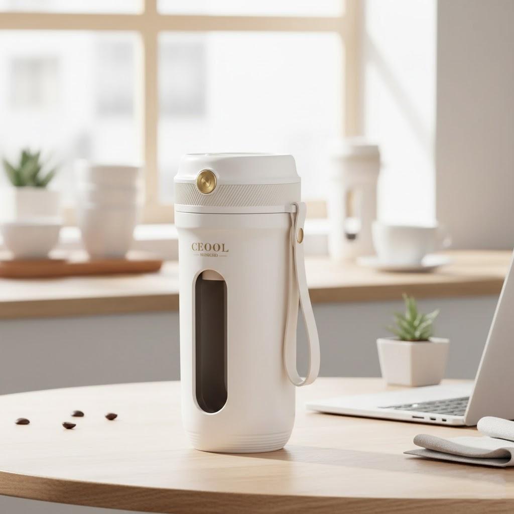 

Rechargeable Portable Juicer with Electric Juice Cup Detachable Straw Powerful Juicing Function for Home Ice Crushing бежевий