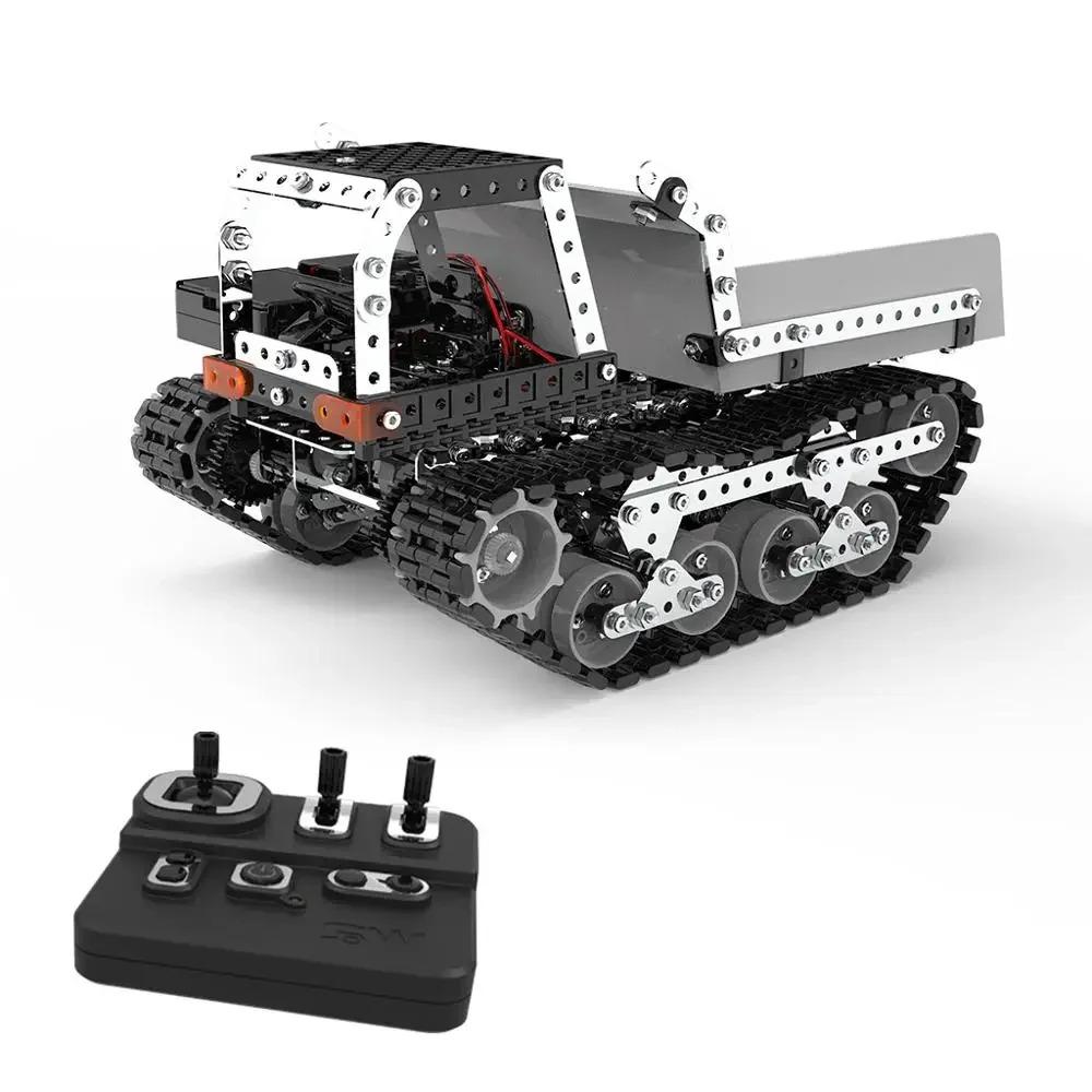Mattoncini Metallici Assemblaggio Camion Rc 10ch Cingolato Ribaltabile Camion Radiocomandati Viti Dadi Modello Metallico 3d Per Ragazzi