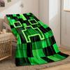Green Pixel Pattern Blanket bedroom Blanket for Livingroom Couch lunch break Soft throw for Friend's festival Gift