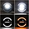 1x 7 Inch 12V Round Motorcycle LED Headlight Hi/Lo Beam DRL Daytime Running Lamp
