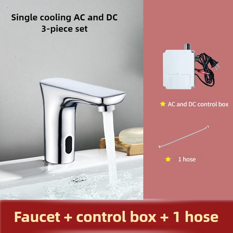 Bathroom Basin Faucet Full Copper Intelligent Single Hot And Cold Sensing Faucet Automatic Infrared Sensing Water Tap