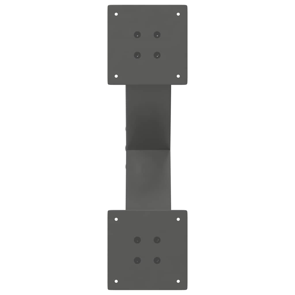 Vidaxl Coffee Table Legs, 2 Pcs, Anthracite, 60X(30-31) Cm, Steel
