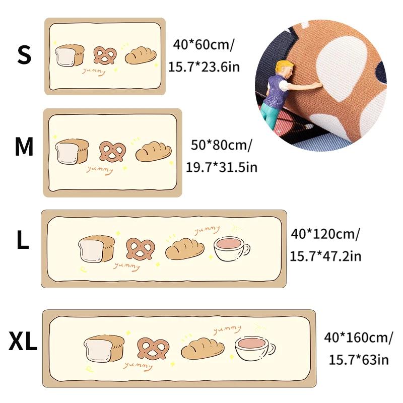 Cartoon Kitchen Floor Mat Water Absorbent Runner Rug Printed Bathroom Entrance Door Mat Non-slip Kitchen Long Carpet Tapis