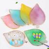 Nail Art Resin Leaf Shape Tips Display Board Palette Gel Polish Mix Stir Plate