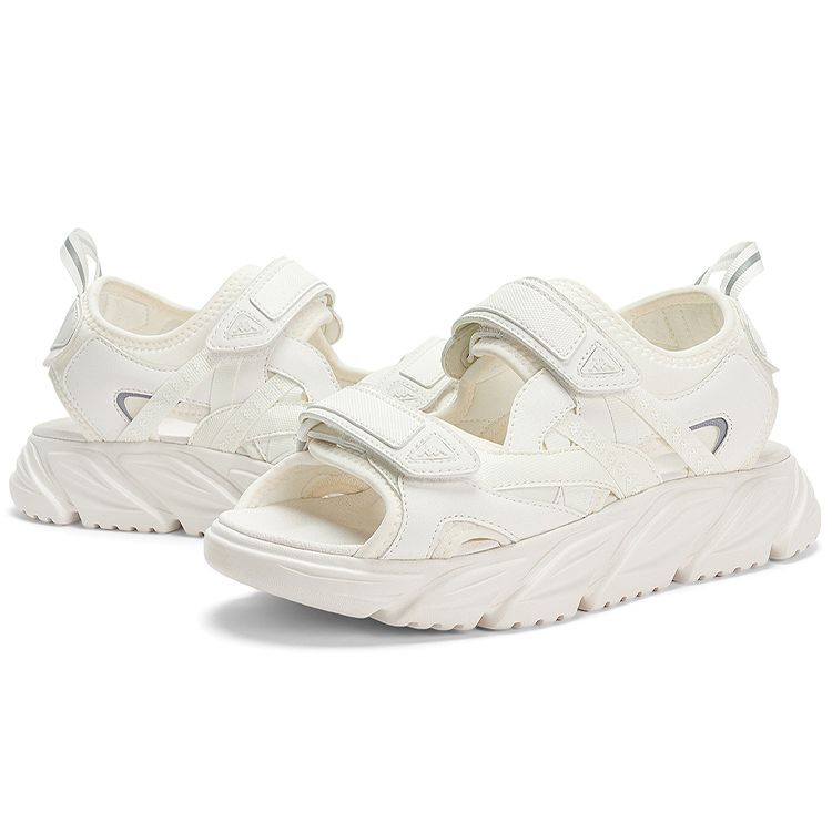 Kappa Back-To-Back Trendy Striped Summer Outdoor Breathable Lightweight Comfortable Durable Sports Sandals Women Sandals White K0D45LL02D-012