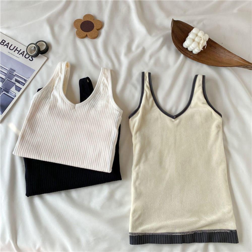 Thicken Women Tanks Slim Warm Undershirt Winter Thermal Tops  Autumn Winter