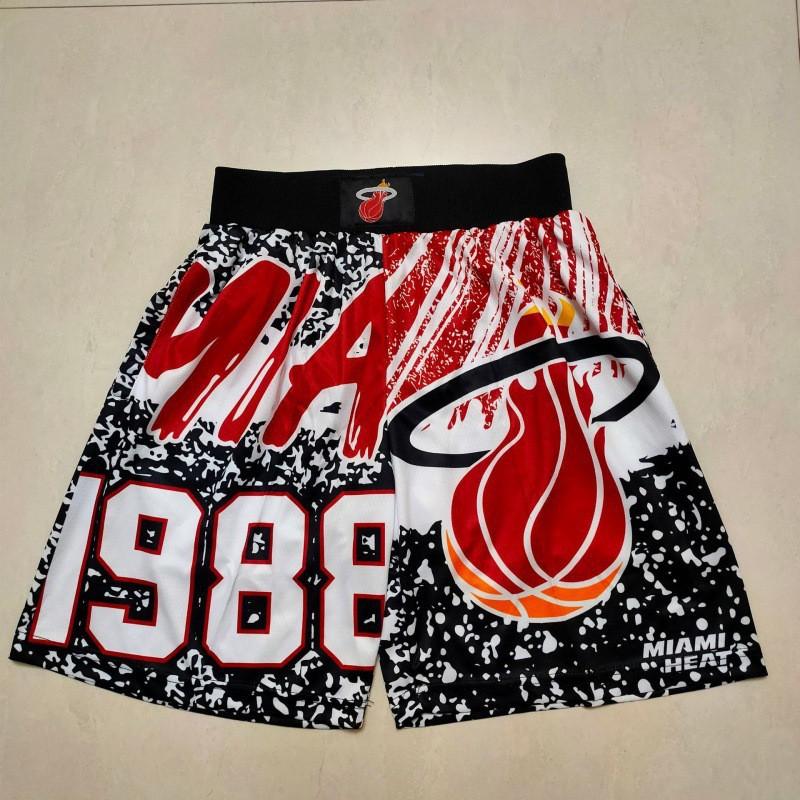 Mens Basketball Shorts With Team Embroidery NBA Style Loose Fit Athletic Pants Practice Casual Wear