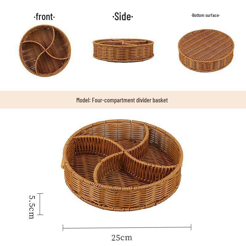 ZISIZ Four-Compartment Fried Food Serving Basket