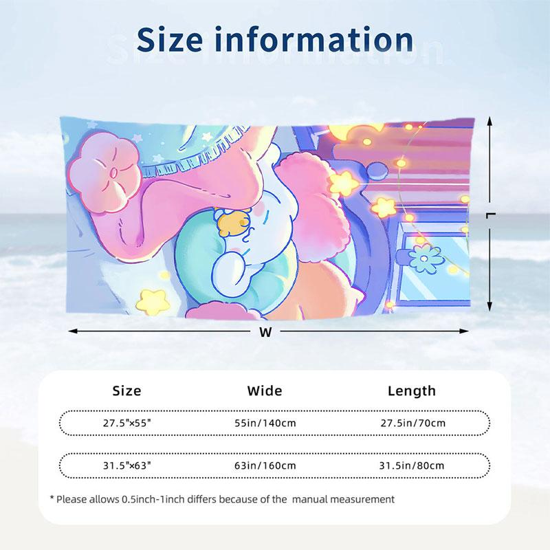 Large Beach Towel Quick Dry Absorbent Towel For Beach IndoorCinnamoroll