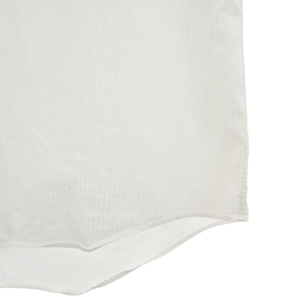 LANVIN made in Japan Striped Pattern Long sleeve shirt 41-80 White Men's Used