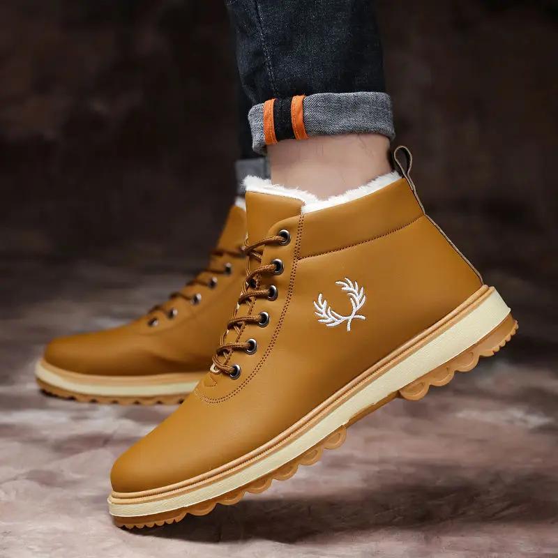 Мужские зимние ботинки Трендовые 2025 Мужская обувь Зимние Теплые Дешевая Дизайнерская — фото 7