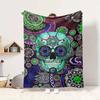 Sugar Skull Flannel Blanket Throw Blanket Soft Warm Sofa Bed Camping Car home Decor Unique Christmas Gift C930134