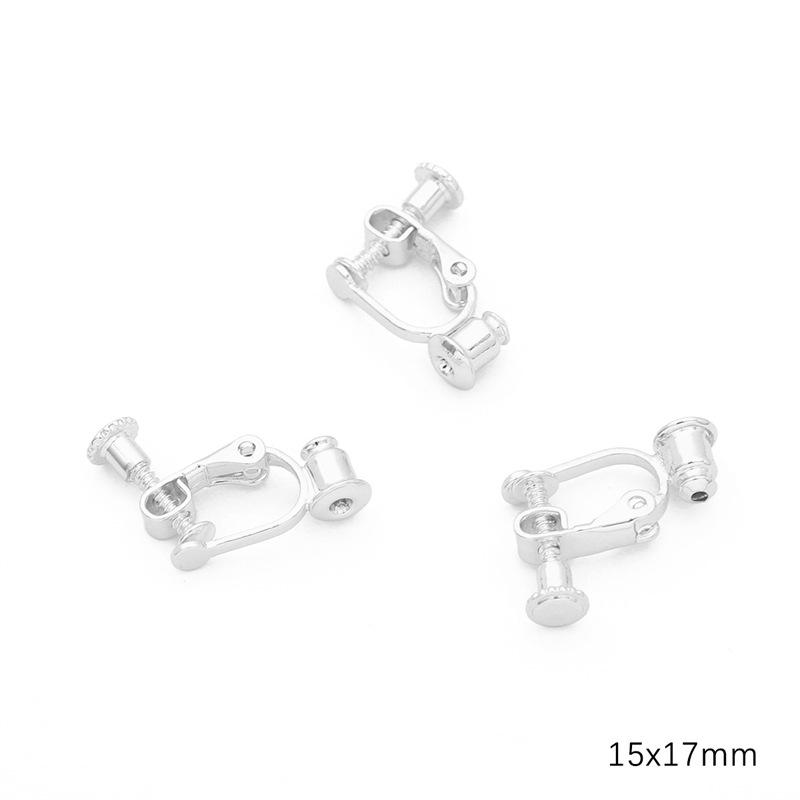 Spiralne klipsy na uszy z wiszącymi kółkami dla nieprzekłutych uszu, wzór żaby, platerowane miedzią 14K/18K, zachowujące kolor, akcesoria do biżuterii DIY