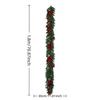 Christmas Decoration Garland 1 5 to 2 7 Meter with Red Poinsettias and Berries for Indoor and Covered Outdoor Use