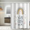 Bathroom Thickened Waterproof Curtain Mildew Proof Shower Curtain Shower Partition Curtain Shower Curtain Bathroom Curtain Free Perforation