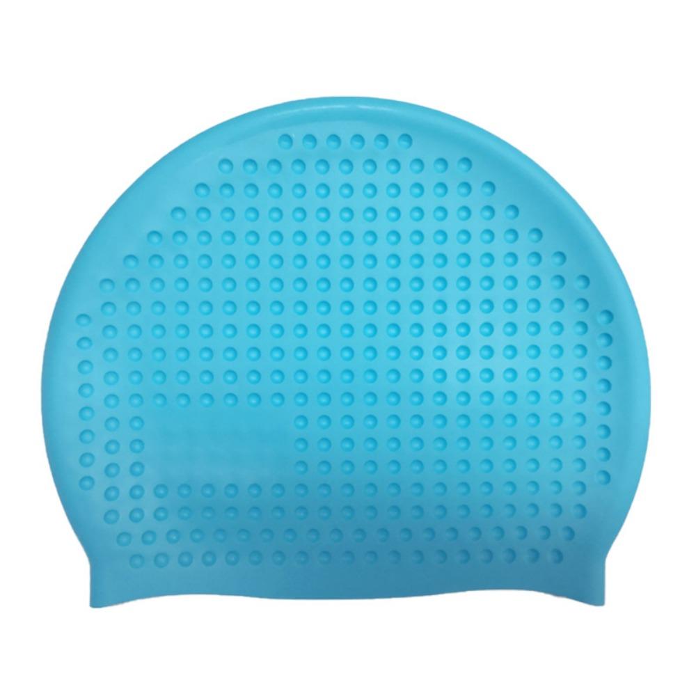 Non-Slip Silicone Swim Cap Elastic Wrinkle Free Snorkeling Cap Durable Long Hair Protection Waterproof Bathing Cap Swim Training
