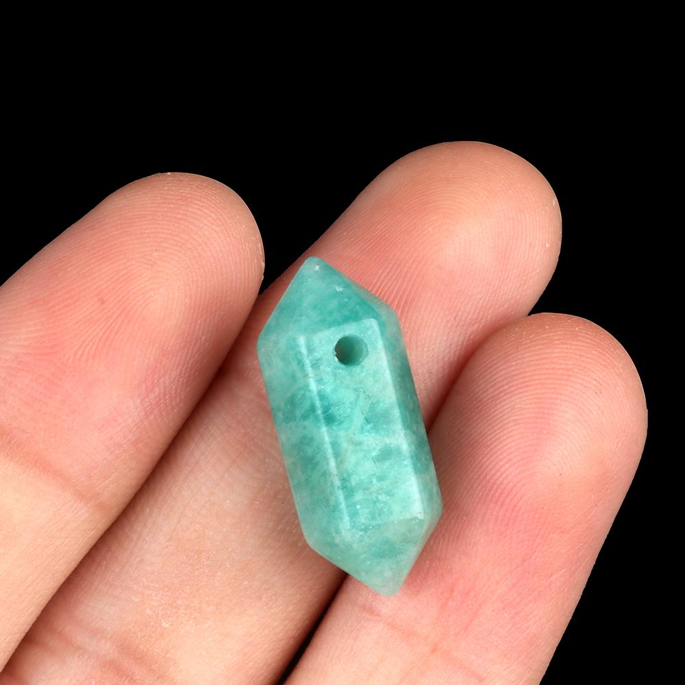 2Pcs Earrings Pendant Natural Stone Hexagonal Column Single-Hole Pendant For Jewelry Making DIY Earrings Necklace Accessory