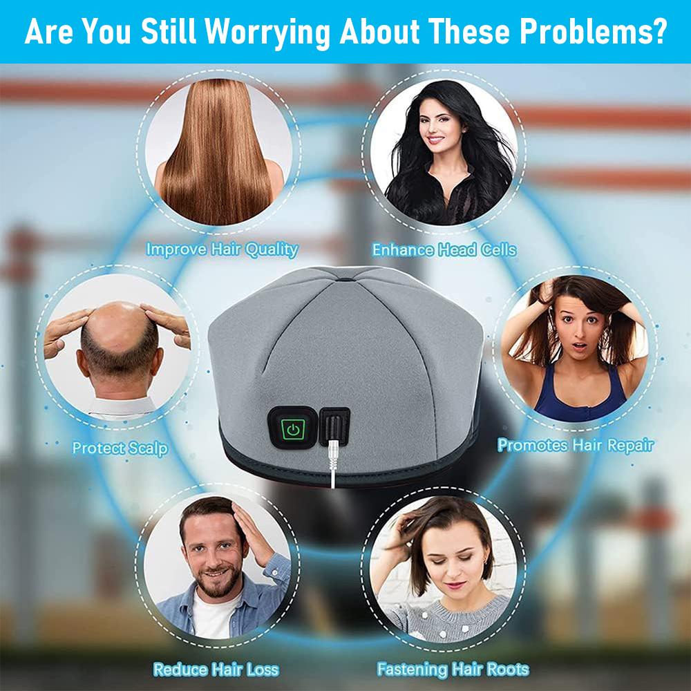 Hair Growth Cap LED Red Light Therapy Devices Hat Scalp Relax for Prevant Loss Anti Anxiety Stress Relief Head Pain Health Care