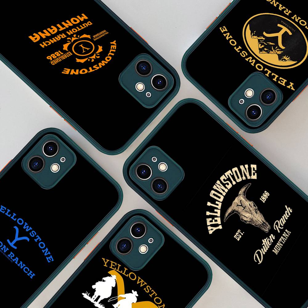 Popular Y-Yellowstone D-Dutton R-Ranch Phone Case For iPhone 13 12 X XS MAX Pro Max 16 15 11 14 Pro Max Shockproof Matte Cover