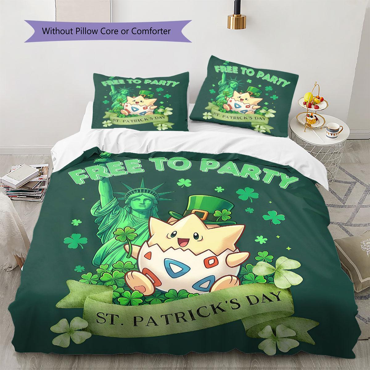 

Pokemon Pattern Bedding Quilt Set Quilt Cover Pillowcase Home Decoration Birthday Gift (1 * duvet cover + 2 * pillowcase, without core) 135x200cm