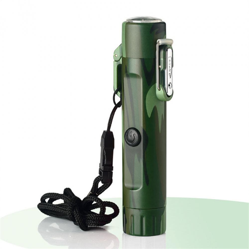 Multifunctional Outdoor Pulse Igniter, Waterproof, Windproof, With Compass And Flashlight