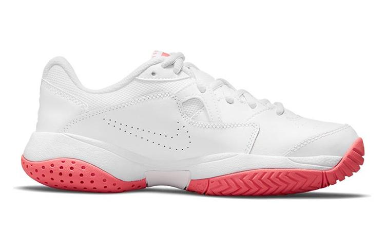 Nike Court Jr. Lite 2 Low-Top Tennis Shoes Pink/White GS CD0440-166
