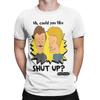 Unique Beavis and ButtHead Shut Up TShirt for Men Round Neck Cotton T Shirts  Short Sleeve Tees Classic Tops