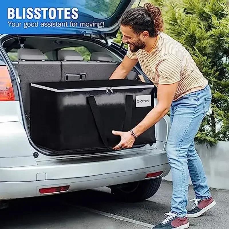 4pcs Moving Storage Bags 93L Clothing Organizers Luggage Bag Large Capacity Waterproof Clothes Quilts Luggage Storage Bag