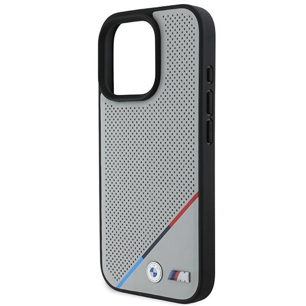 Bmw Bmhmp16L23Pupdg Iphone 16 Pro 6.3Szary/Grey Hardcase M Perforated Tricolor Line Magsafe