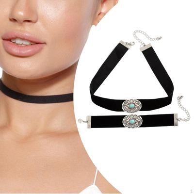 Gothic Choker Necklace Gift Trendy Jewelry Velvet Goth for Festival Birthday