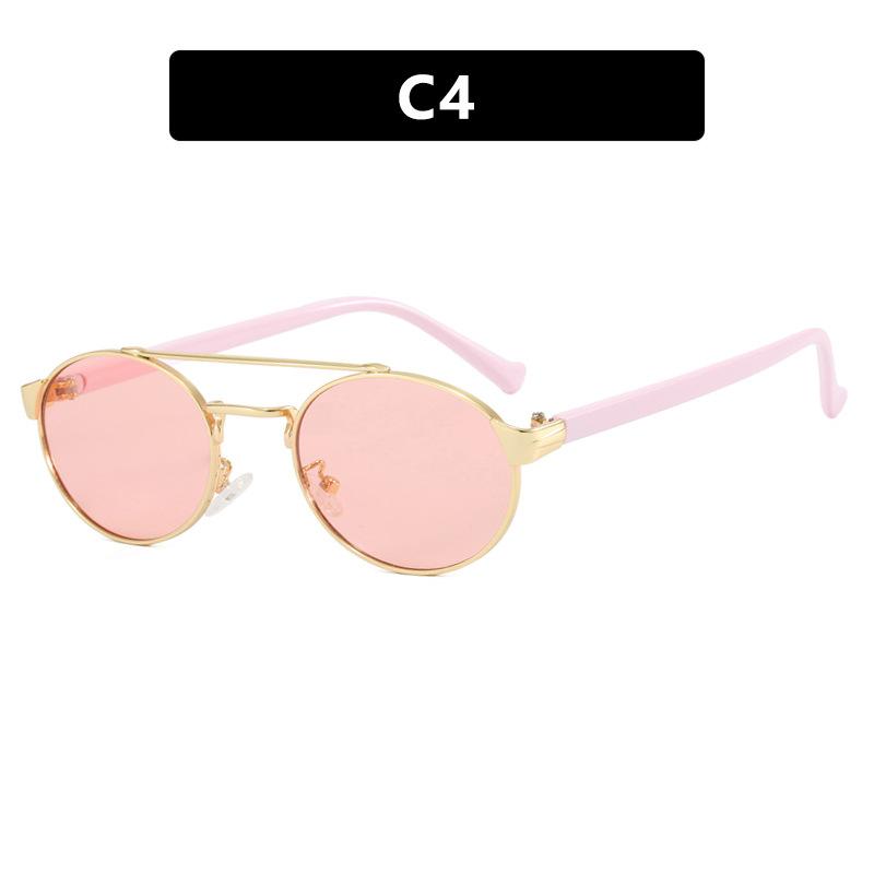 Double beam oval small frame sunglasses new sunglasses personalized sunglasses sunshade versatile anti-ultraviolet women