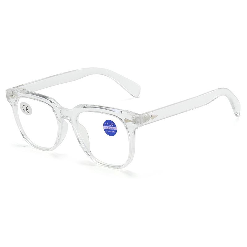 

Унисекс очки для чтения с квадратными оправами с заклепками, стиль 8291 +2.50